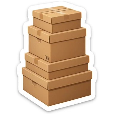 cargando cjas sticker