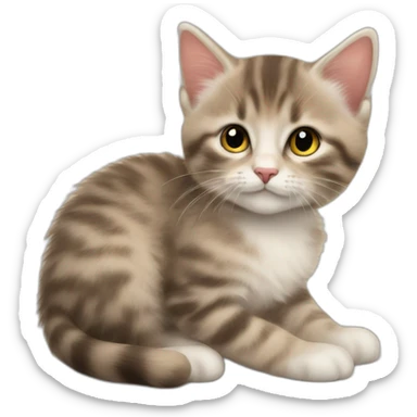 Chaton sur sa maman sticker