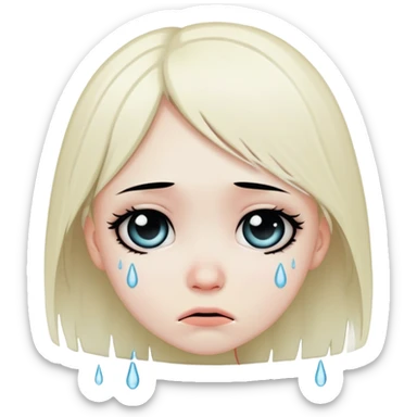 Emo girl sad sticker