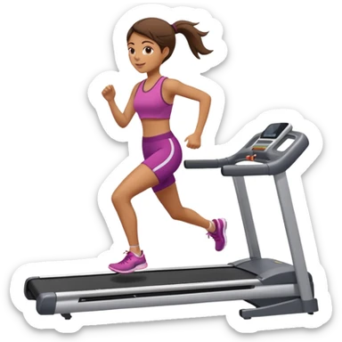 girl running on tredmil sticker