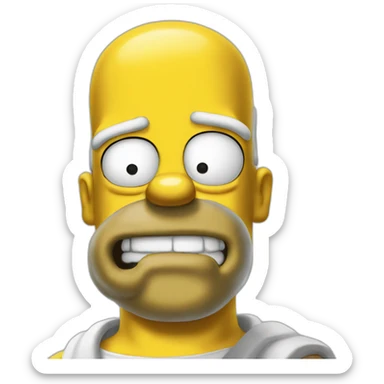 homer simpson drool sticker