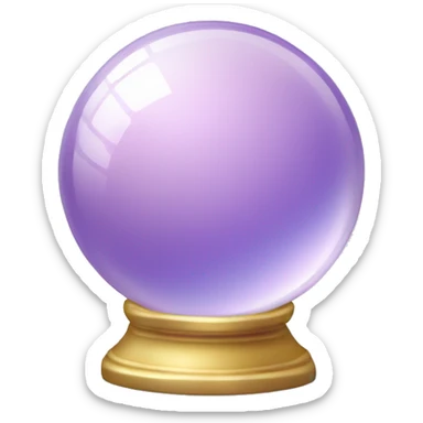 crystal ball sparkles glossy Pastel lilac-gradient sticker