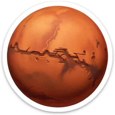 mars the red planet sticker