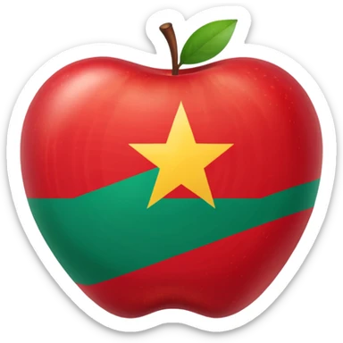 apple emoji flag of Transnistria sticker
