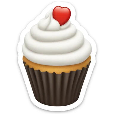 A white cupcake sticker