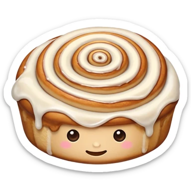 cinnamon roll bow sticker