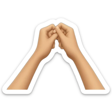 a couple interlocking their fingers holding hands sticker