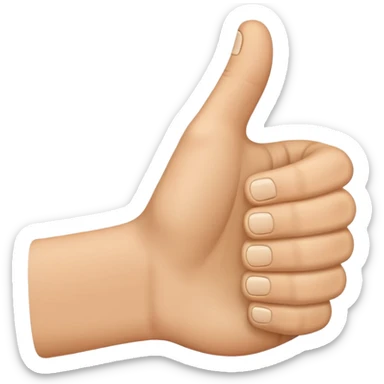 I want a thumbs up with a smaller thumbs up in the bottom right corner sticker