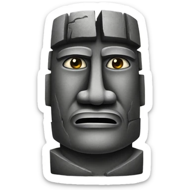 locked in moai sticker
