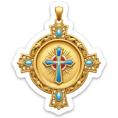 Distintivo de la adoración nocturna mexicana con imagen del santísimo  sticker