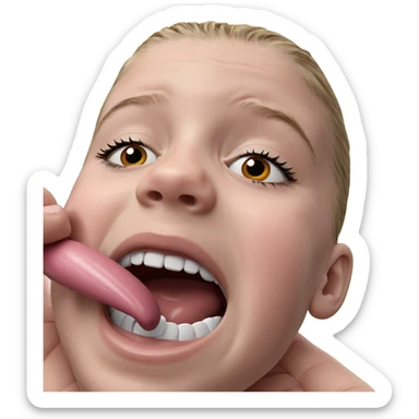 curious expression with open mouth sticker