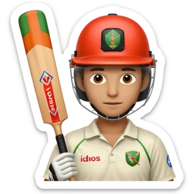 cricket batsman sticker