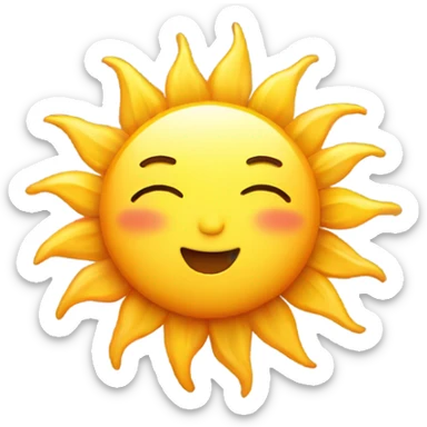 Cute sun sticker