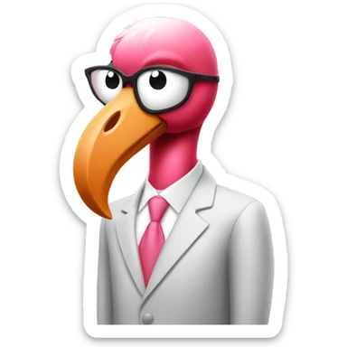 flamingo president sticker