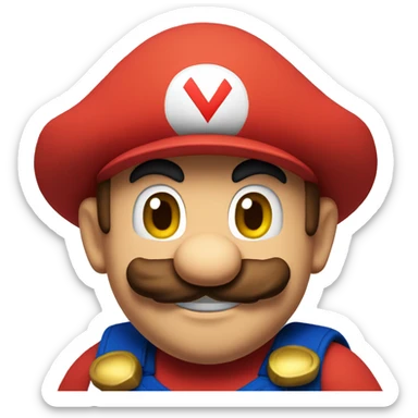 mario with gun sticker