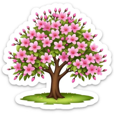 Spring tree with flowers sticker