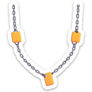 couple connected by a chain sticker