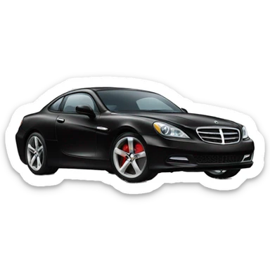 Expensive black car sticker