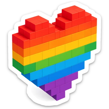 Heart rainbow  sticker