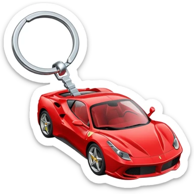 red Ferrari key sticker