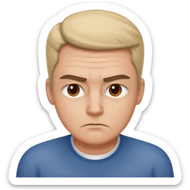 Person hesatating sticker