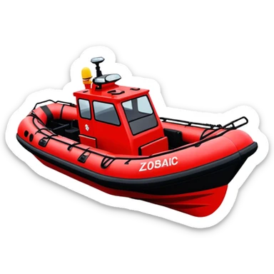 Rescue Boat - Zodiac Pro 850 (Model Year: 2022) (Iconic colour: Red and black) sticker