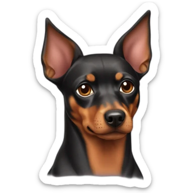 pinscher brun nain sticker