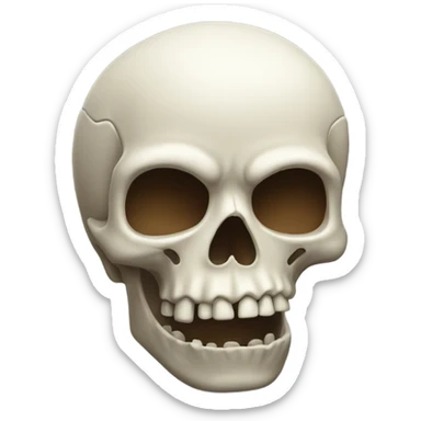 Skull emoji being shocked  sticker