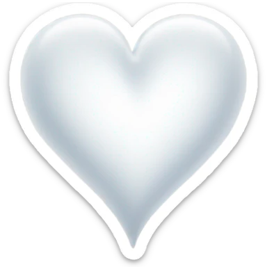 White healing heart sticker
