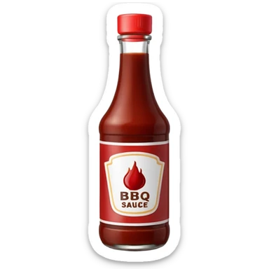 BBQ sauce bottle – with label
 sticker