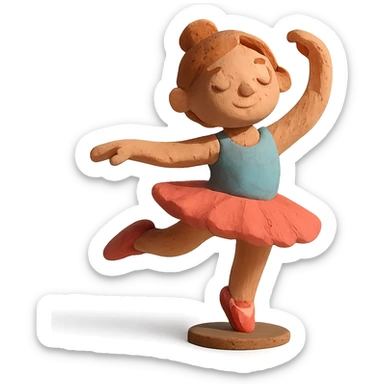girl doing ballet sticker