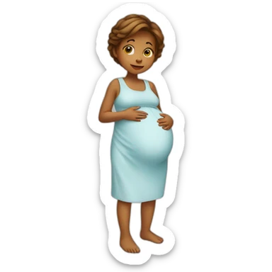 Baby in pregnant mother sticker