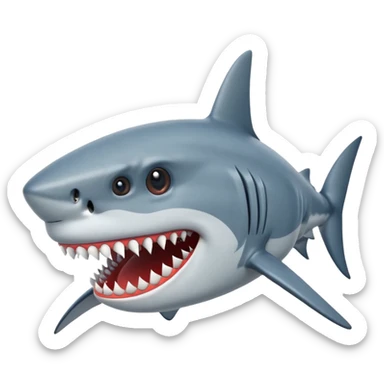 Shark with a blunt in its mouth sticker