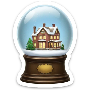 Realistic Victorian Christmas snowglobe sticker