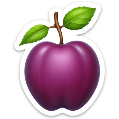 plum fruit sticker