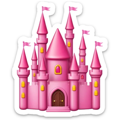 pink candy castle sticker
