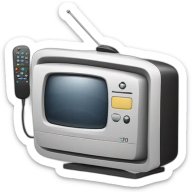 remote box controlling a tv sticker