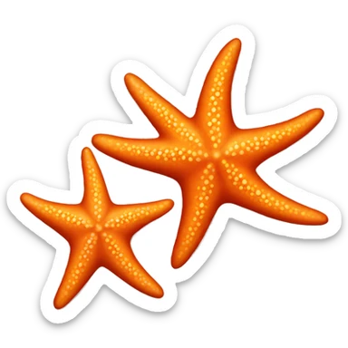 starfish orange color sticker