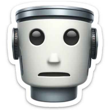 robot cup head like sticker