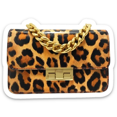 kelly hermes leopard design bag sticker