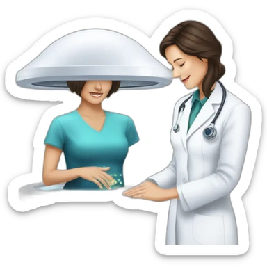Posh-Radiologist-performing-breast-mri-to-leni-klum sticker