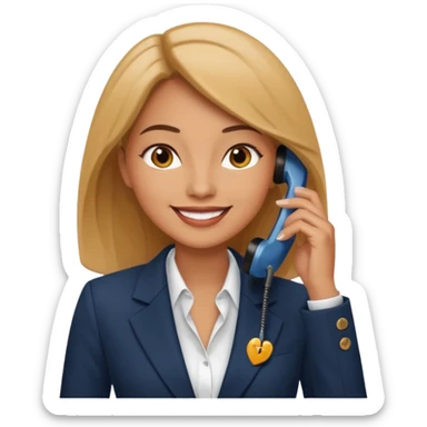 business woman talking on the phone sticker