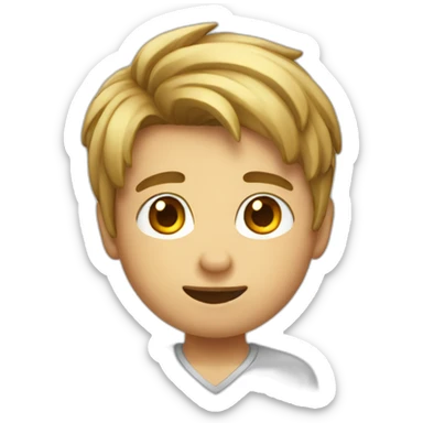 boy wiht a glass sticker