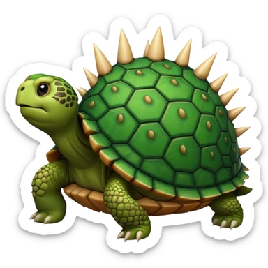 tortoise toonish with spike sticker