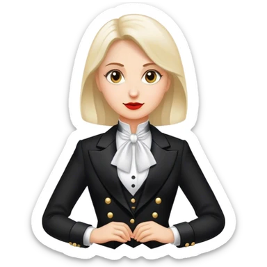 woman polish tailcoat politician sticker