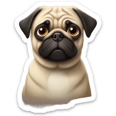 Pug but it’s Albert instine sticker