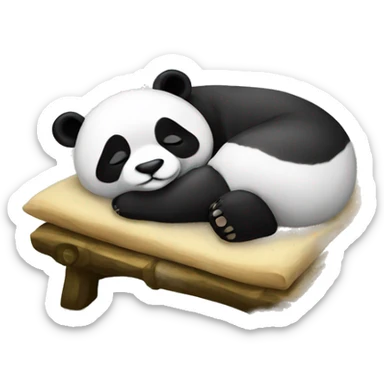panda sleeping sticker