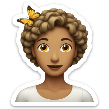 A woman with butterflies  sticker