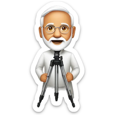 narendra modi holding tripod sticker