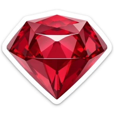 red glitter ruby sticker